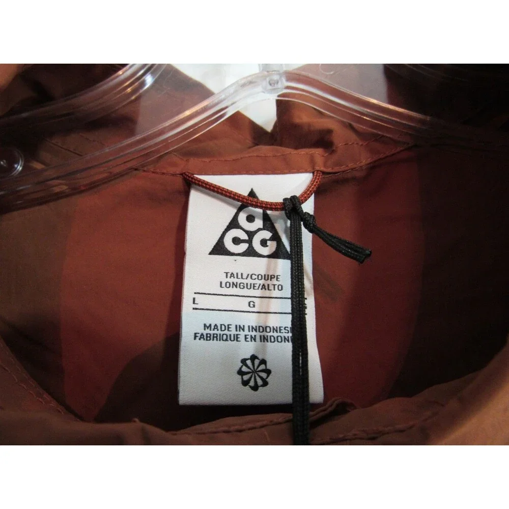 Nike ACG Move To Zero Brown UPF 40+ Orb Weaver Button Down Shirt Large Tall NWT